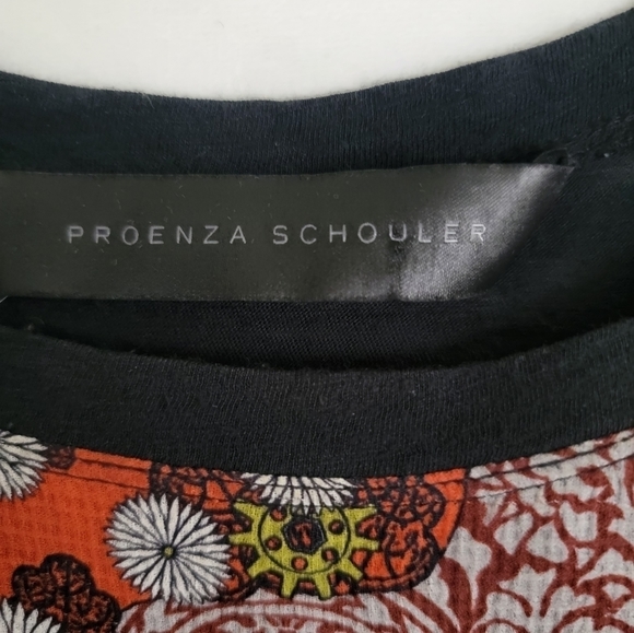 PROENZA SCHOULER 100% Silk Short Sleeve Top - Picture 2 of 6